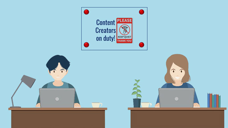 male-and-female-content-creators-on-duty | The Most Simplified Meaning of Content Creation You Need to Know